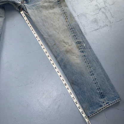 Levis 501 Vintage 80s Redline Selvedge USA XX Jeans Light Wash Act 28x27