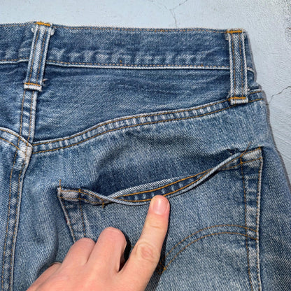 Levis 501 Vintage 80s Redline Selvedge USA XX Jeans Light Wash 30x31 Act 28x25