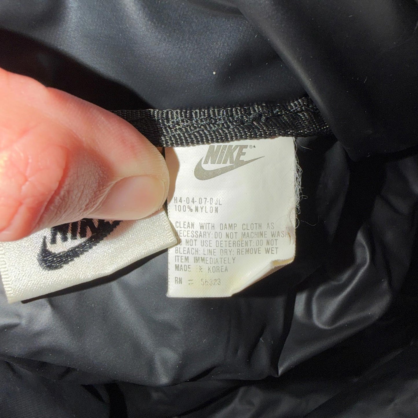Vintage Nike Duffle Gym Bag Black Red Check Swoosh White Tag Basketball Large