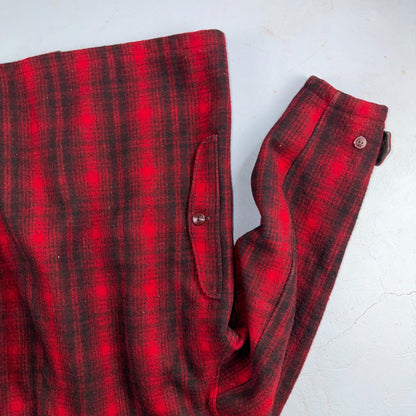 Vintage Woolrich Mackinaw Jacket 1940s Buffalo Plaid Hunting Wool Coat 40s Chore