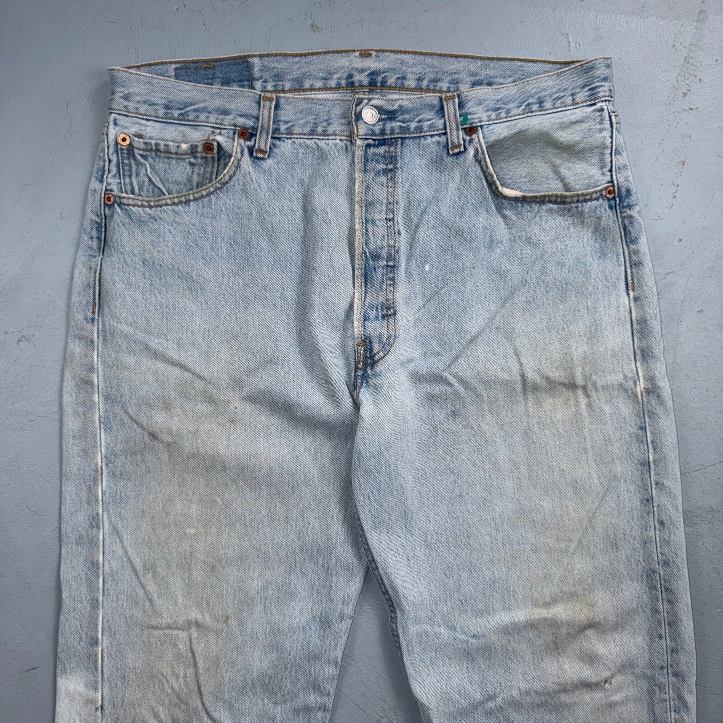 Levis 501 Vintage 90s Y2K XX Straight Leg Jeans Blue Light Wash 36x34 Act 35x32