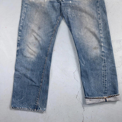 Levis 501 Vintage 80s Redline Selvedge USA XX Jeans Light Wash 31x32 Act 30x27