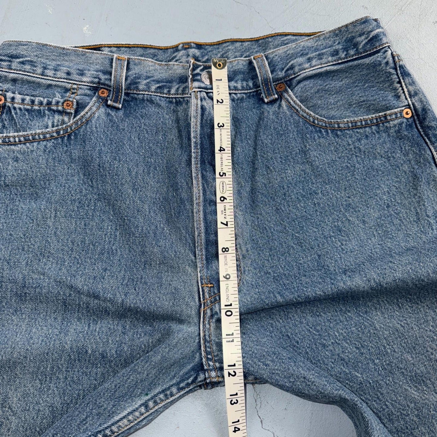 Levis 501 Vintage 90s USA XX Straight Leg Jeans Blue Med Wash 36x30 Act 33x29