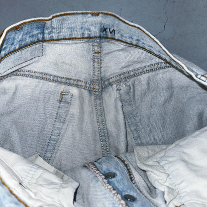 Levis 501 Vintage 90s USA XX Straight Leg Jeans Blue Light Wash 33x30 Act 31x29