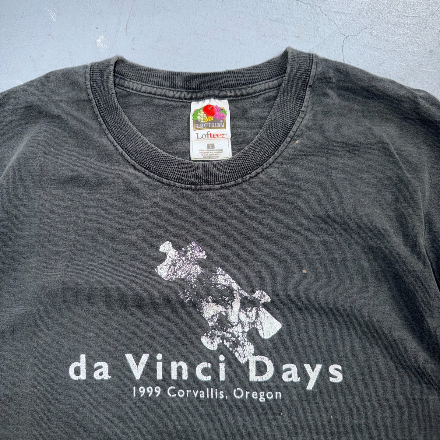 VTG 90s Da Vinci Days Corvallis Oregon Festival Graphic T Shirt Art Science Even