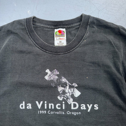 VTG 90s Da Vinci Days Corvallis Oregon Festival Graphic T Shirt Art Science Even