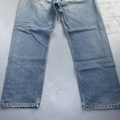Levis 501 Vintage 90s USA XX Straight Leg Jeans Blue Thrashed 40x32 Act 37x28