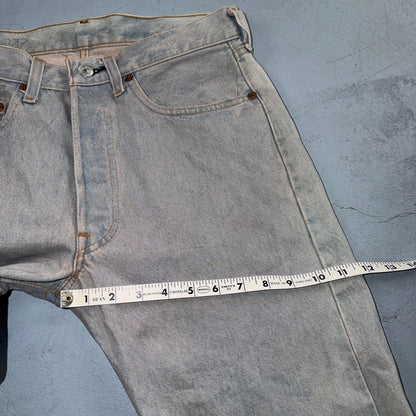 Levis 501 Vintage 80s Redline Selvedge USA XX Jeans Bleach Wash 32x40 Act 30x35