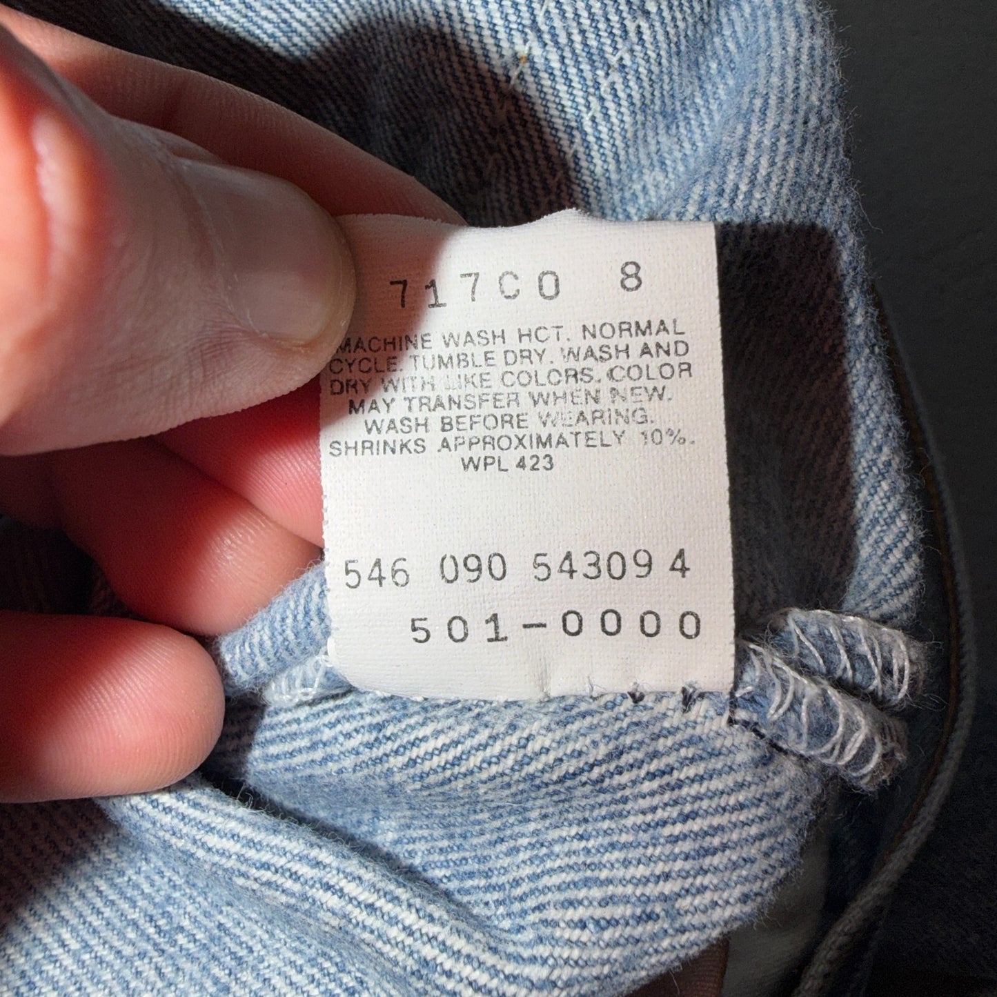 Levis 501 Vintage 80s USA XX Straight Leg Jeans Blue Light Wash 38x36 Act 35x31