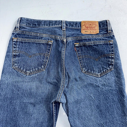 Levis 501 Vintage 90s USA XX Straight Leg Jeans 36x36 Dark Wash Act 33x31