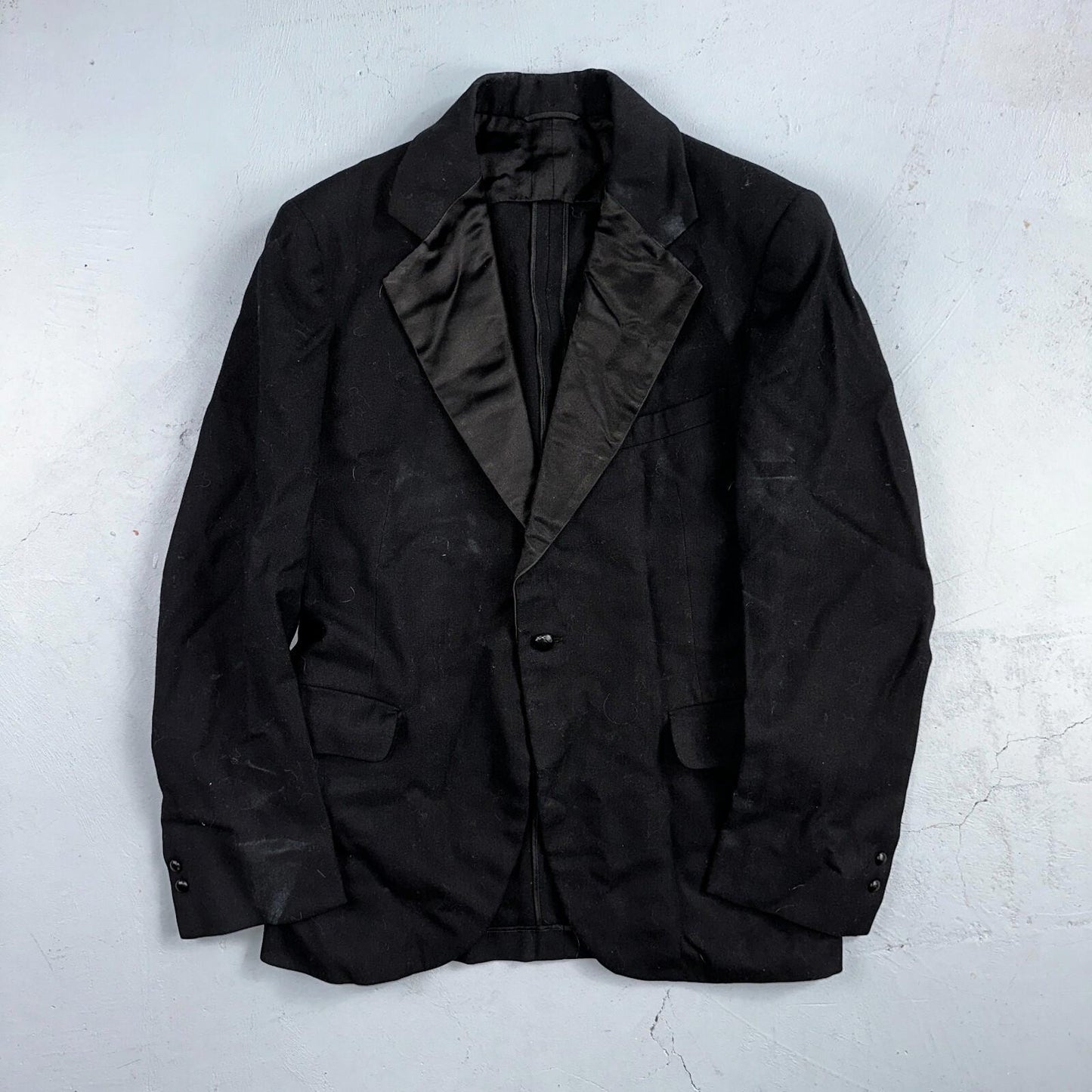 VTG 1920s Mens 1 PC Suit Tuxedo Coat Jacket Pants Black 20s 30s Antique