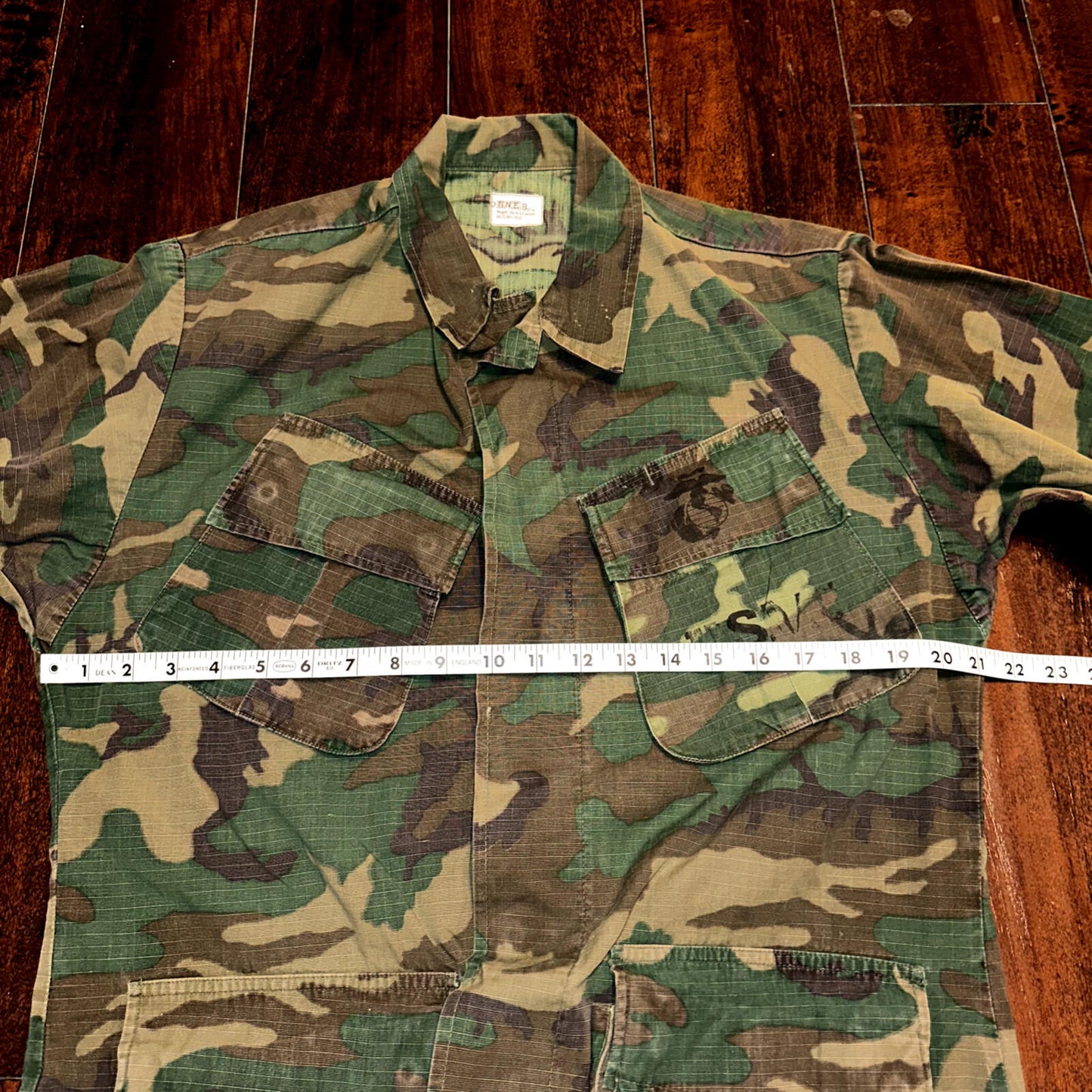 USMC 1968 Military Camouflage Wind Resistant Poplin Coat Camo Jacket Alpha 60s