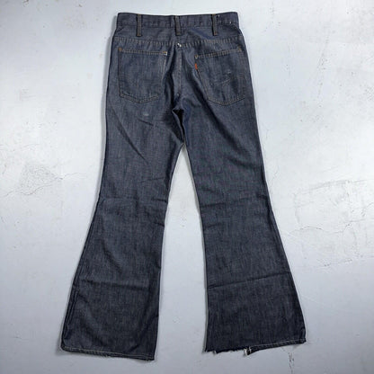 Levis 684 Orange Tab VTG Big Bell Dark Wash Bell Bottom Flare Jeans Sz 29x32