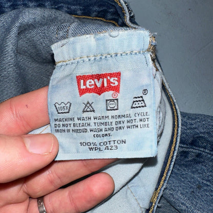 Levis 501 Vintage 90s Mexico Straight Leg Jeans 36x32 Y2K Med Wash Act 34x30