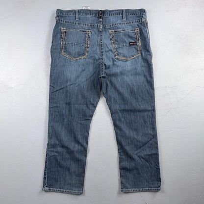 Ariat M4 FR Jeans Mens Blue Flame Resistant Cat 2 Relaxed Boot Cut 42x30 Denim