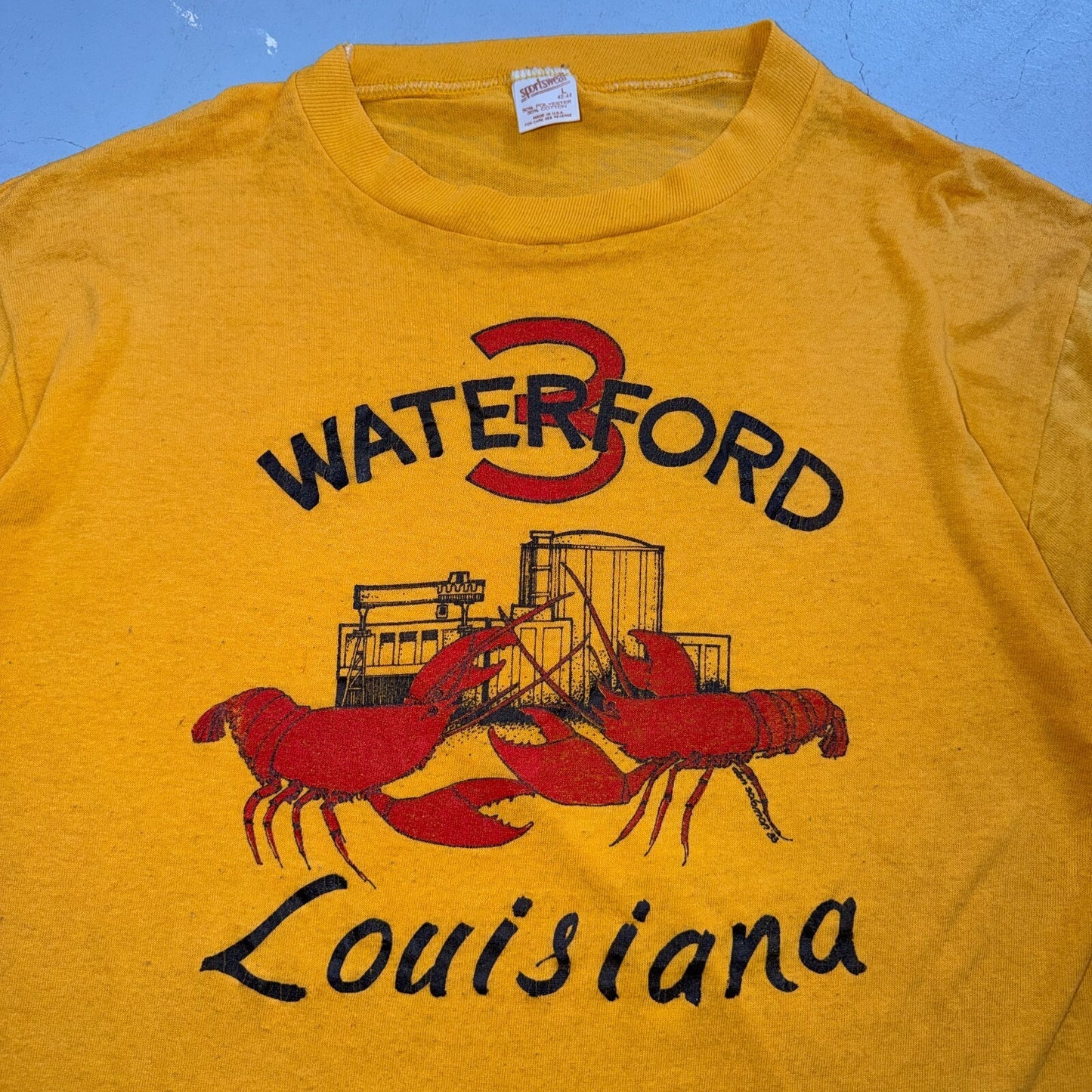 Lobsters Fighting Louisiana Waterford 80s VTG T Shirt 1980s Graphic Seafood Cool