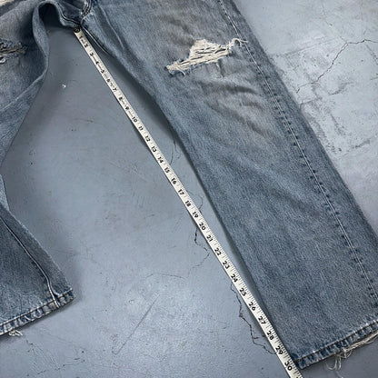 Levis 501 Vintage Y2K XX Straight Leg Jeans 90s Blue Light Wash 38x32 Act 37x30