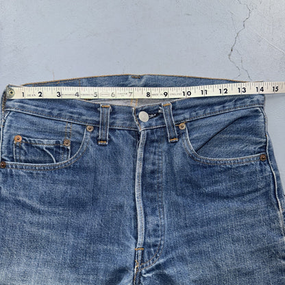 Levis 501 Vintage 70s SS Redline Selvedge USA Jeans Med Wash 30x34 Act 28x30