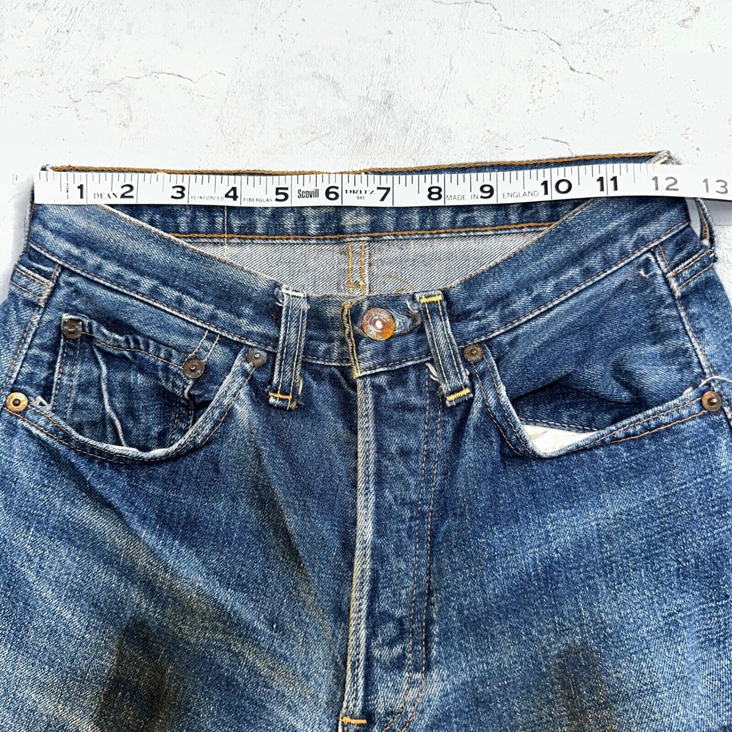 Levis 501 Big E Vintage 60s Redline Selvedge USA XX 1960s Jeans 27x30 Act 25x28