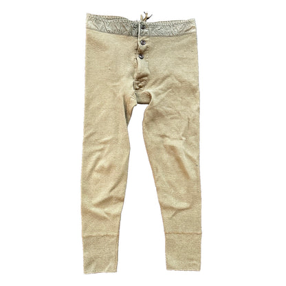 VTG WWII US Military Thermal Wool Pants Joggers Sweatpants 1940s USN Green