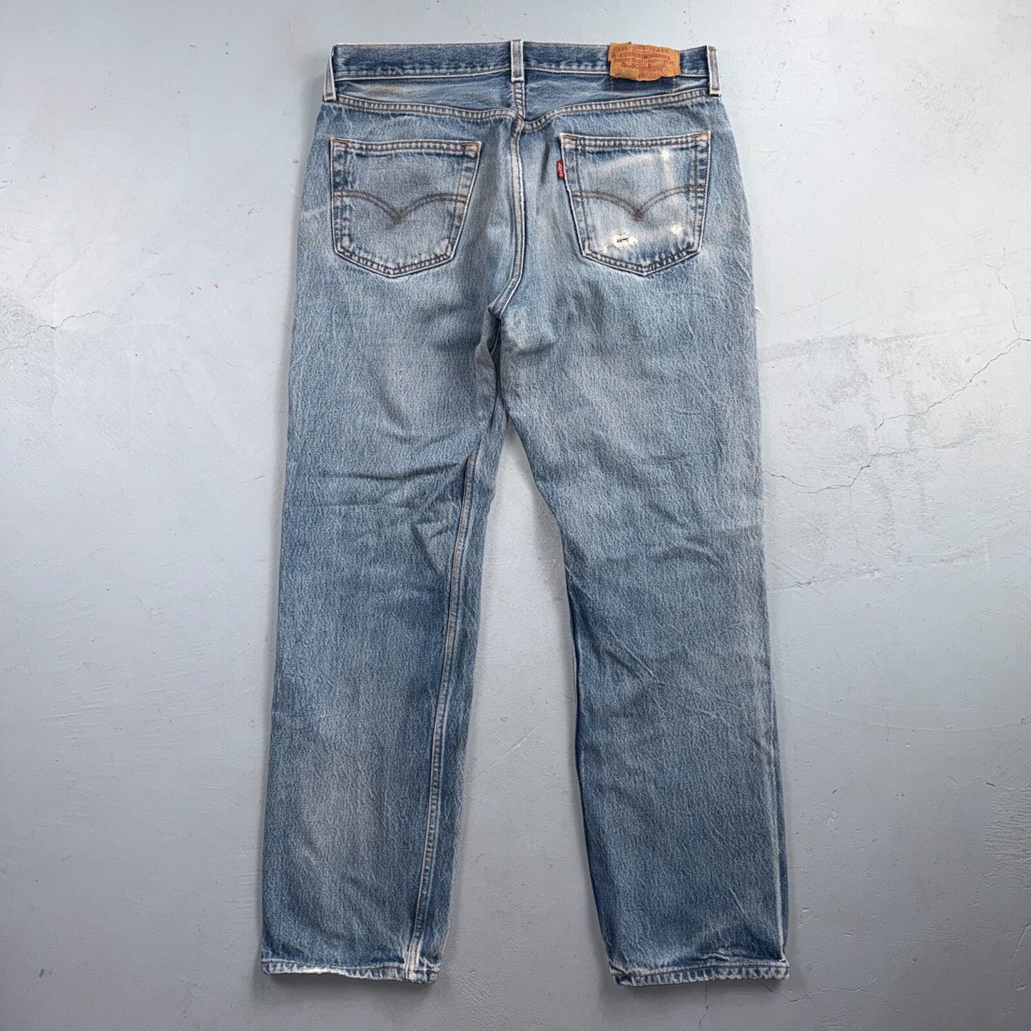 Levis 501 Vintage 90s Y2K XX Straight Leg Jeans Blue Light Wash 36x34 Act 34x30
