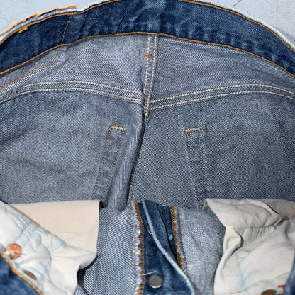 Levis 501 Vintage 90s USA XX Straight Leg Jeans Blue Light Wash 34x33 Act 31x28