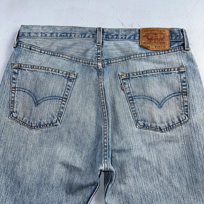 Levis 501 Vintage 90s USA XX Straight Leg Jeans Blue Light Wash 38x32 Act 36x32