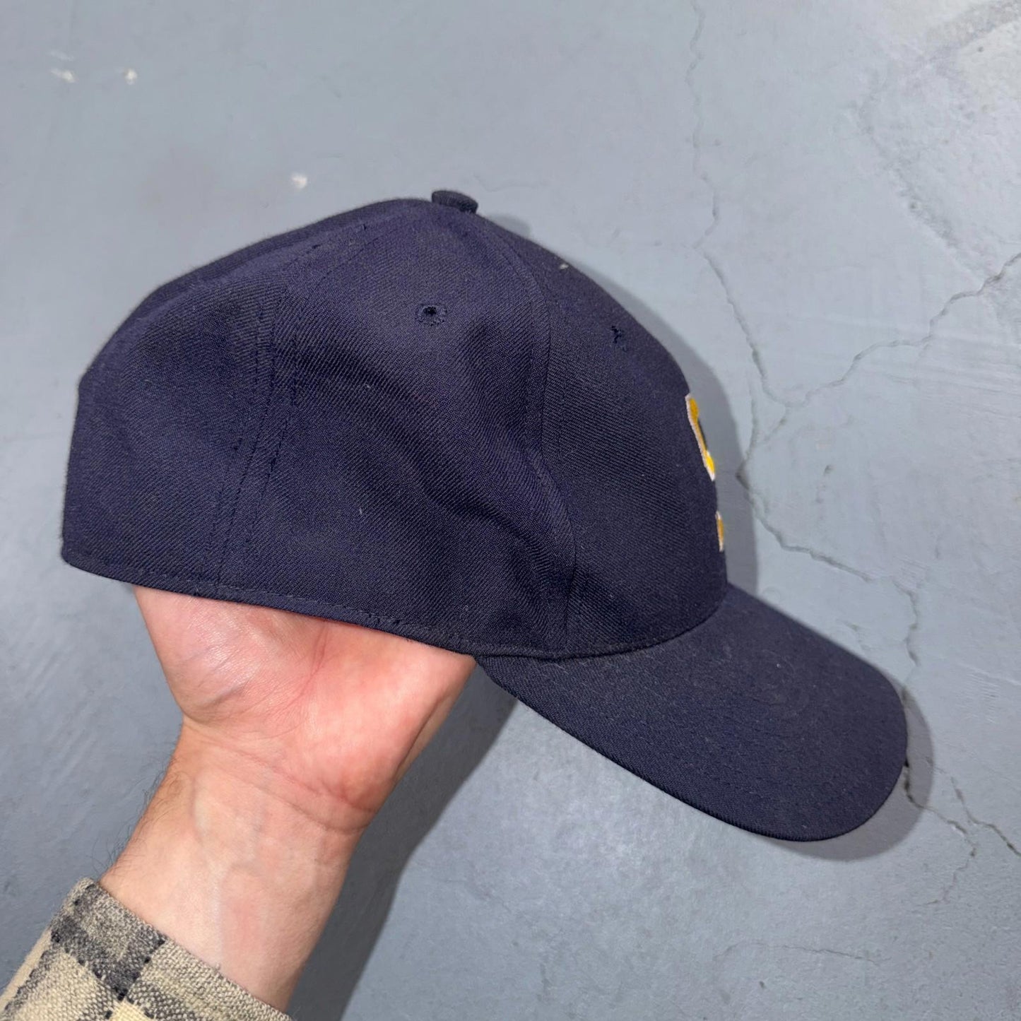 S Richardson Pro Model 7 3/8 Fitted Baseball Hat Navy Cool Sports Pro AM