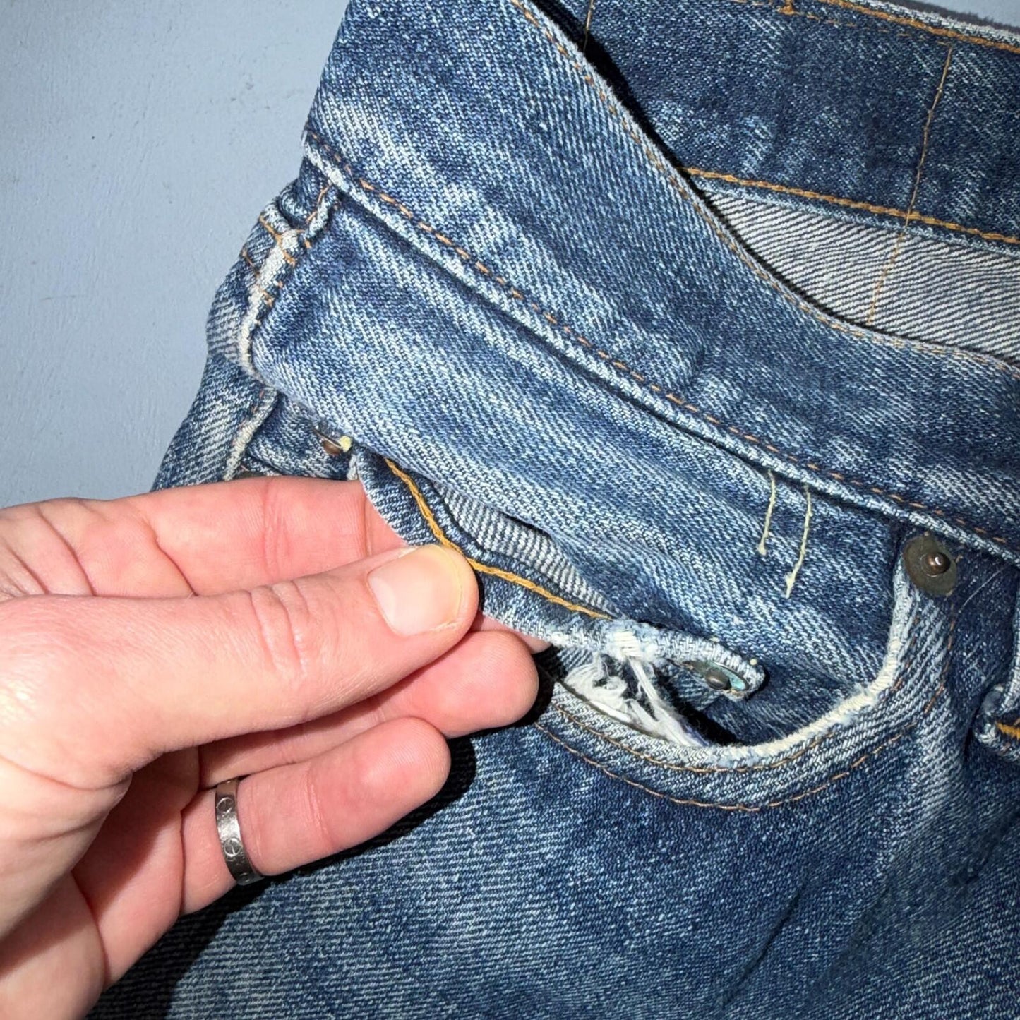Levis 501 Vintage 70s SS Redline Selvedge USA XX Jeans Light Wash 31x33 Ac 30x29