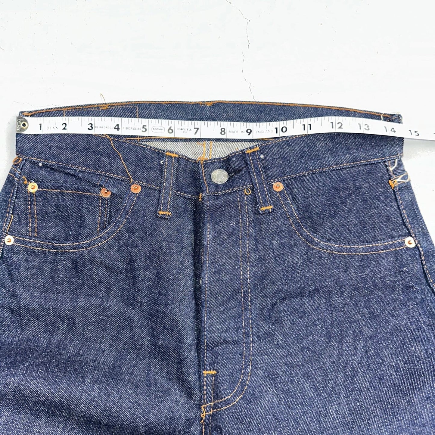 Levis 501 VTG 70s SS Deadstock Redline Selvedge Jeans XX 1966 29x36 Rare Dark DS