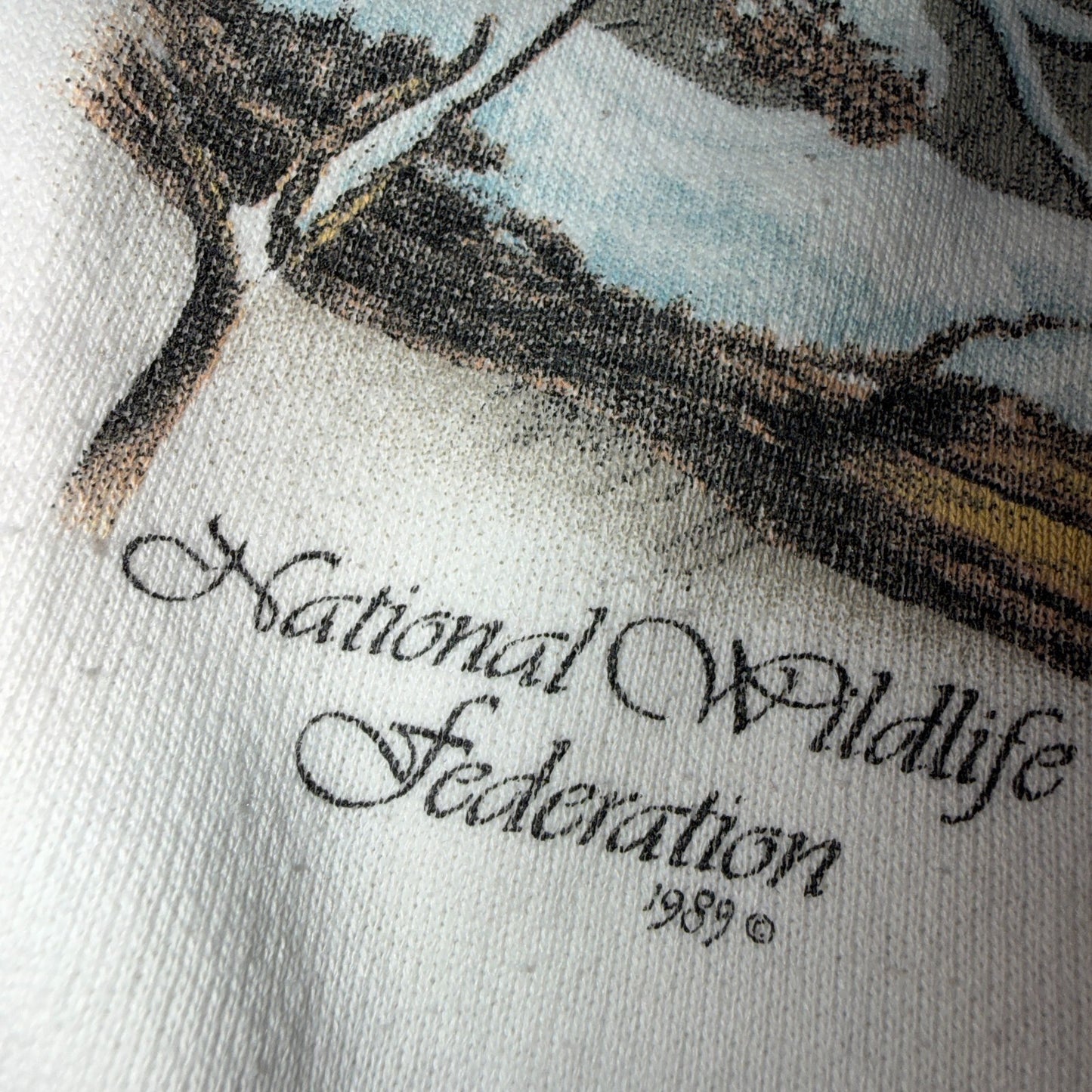 VTG National Wildlife Federation Wolf Sweatshirt 80s USA XXL Wolves Crewneck