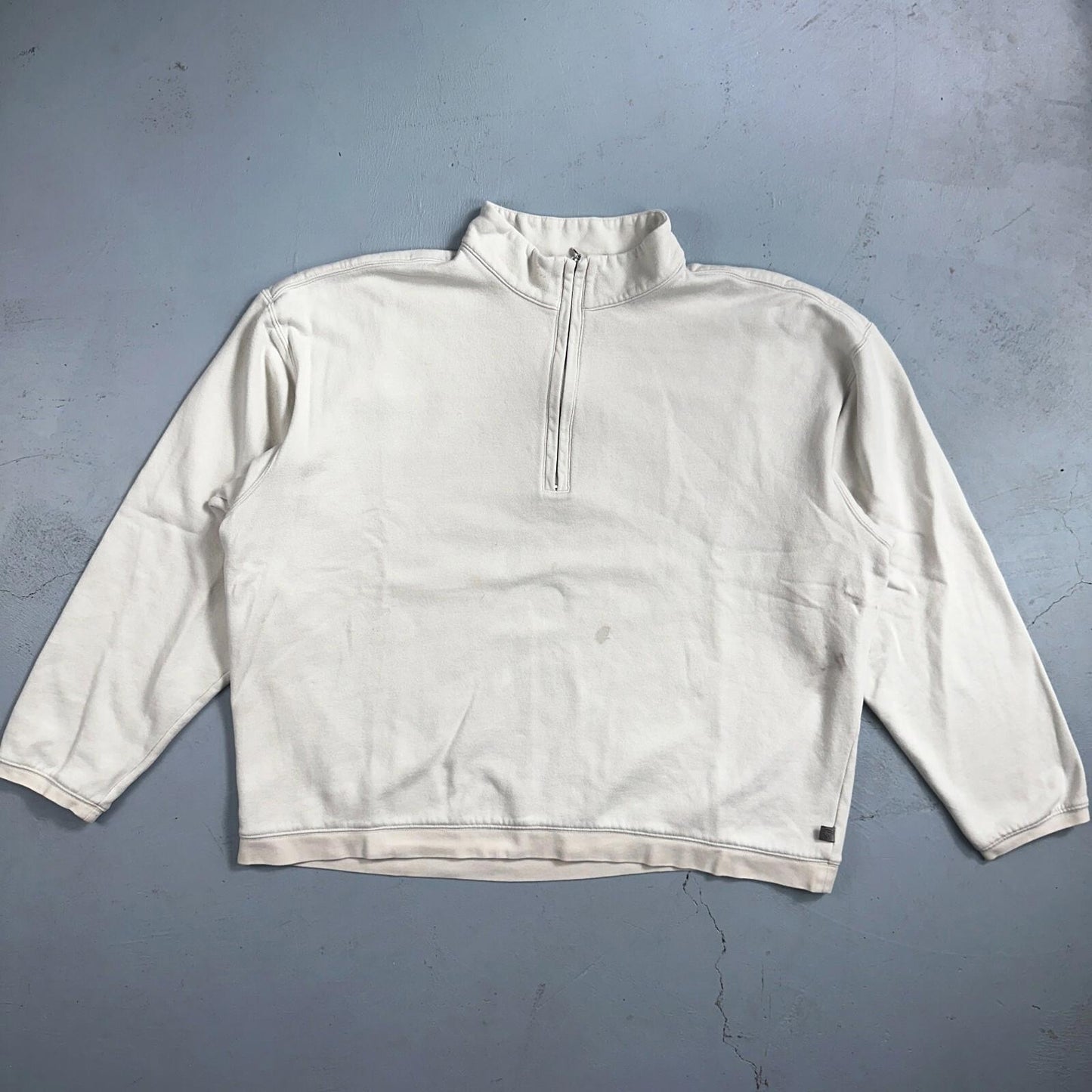 Nike Sweatshirt Mens 2XL White Pull Over Quarter Zip Golf Vintage Y2K