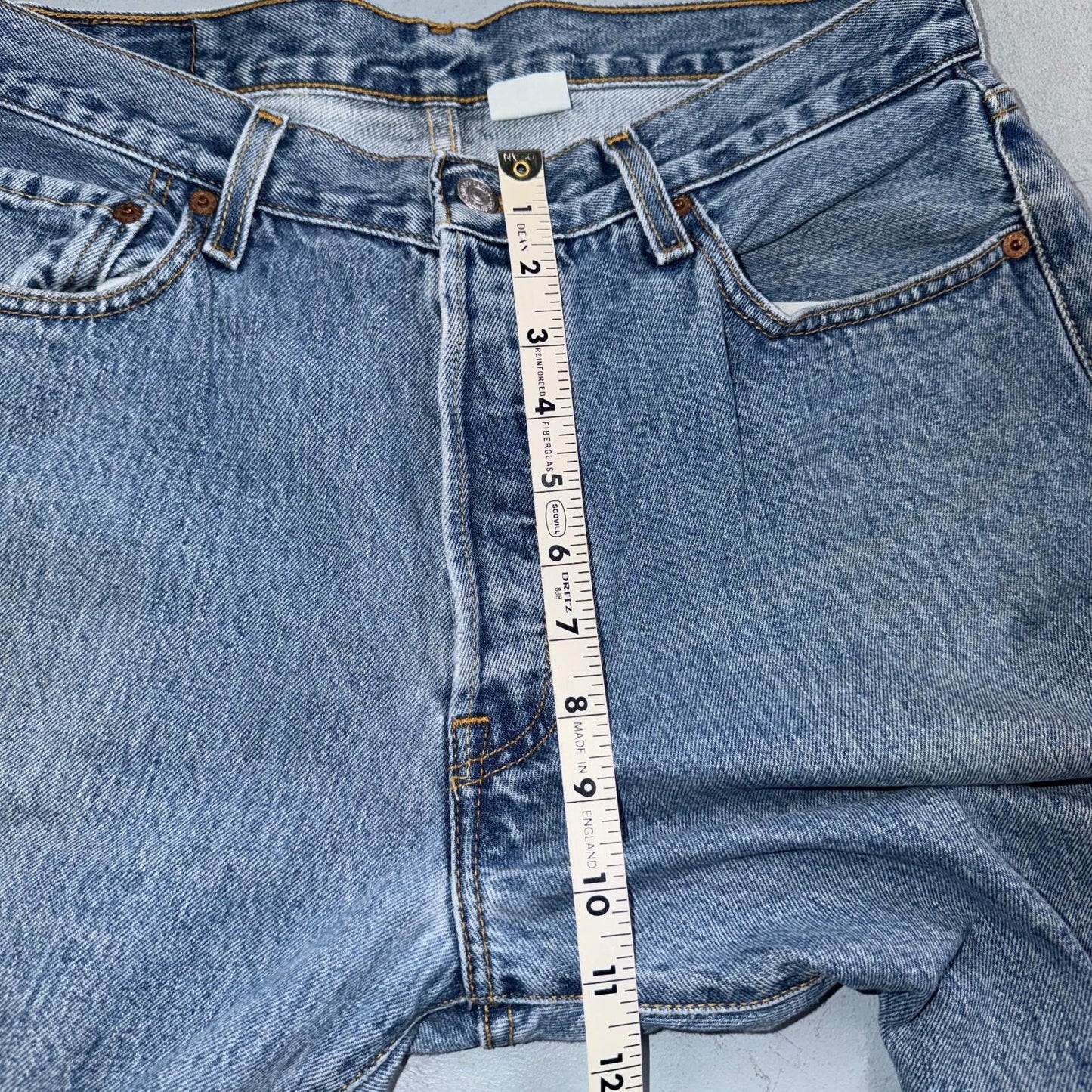 Levis 501 Vintage Y2K 90s XX Straight Leg Jeans Blue Light Wash 34x34 Act 31x32