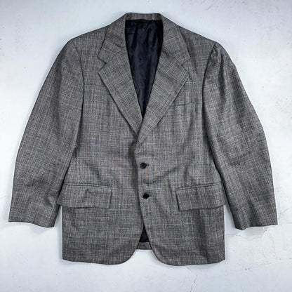 VTG Mens 3 PC Suit 42 Jacket Coat Pants Vest Plaid Rockabilly 70s 1970s Brown