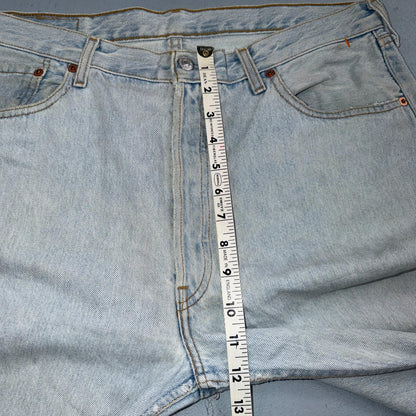 Levis 501 Vintage Y2K 90s XX Straight Leg Jeans Blue Light Wash 36x36 Act 35x32