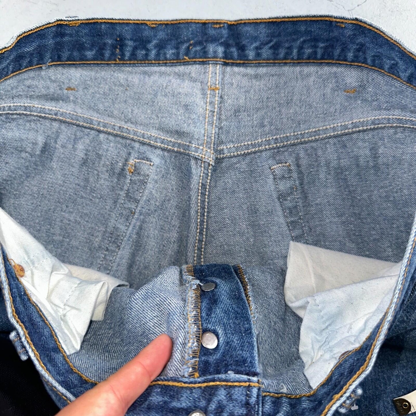 Levis 501 Vintage 80s USA XX Straight Leg Jeans Blue Med Wash 42x33 Act 37x28