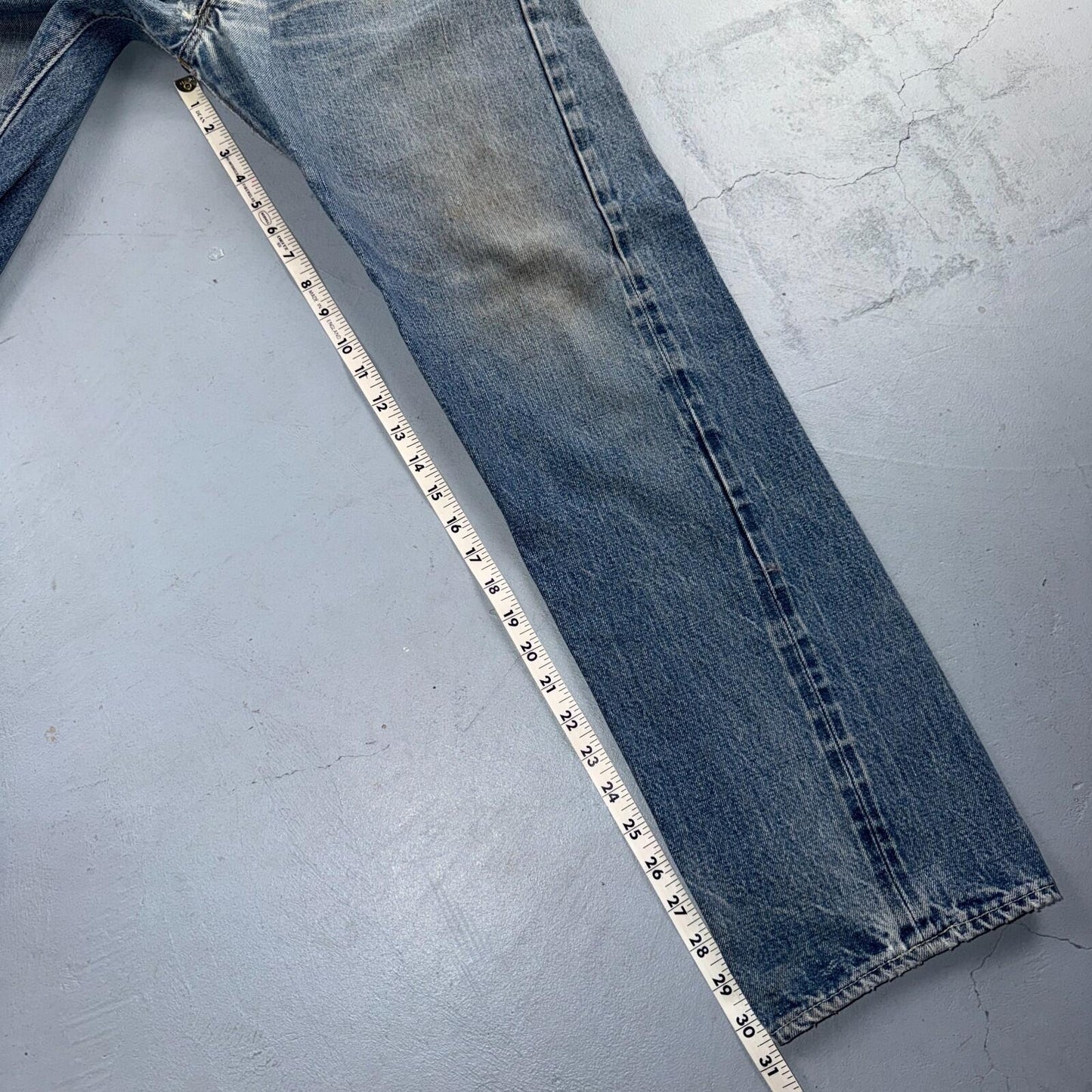 Levis 501 Vintage 70s SS Redline Selvedge USA Jeans Light Wash 36x34 Act 34x30