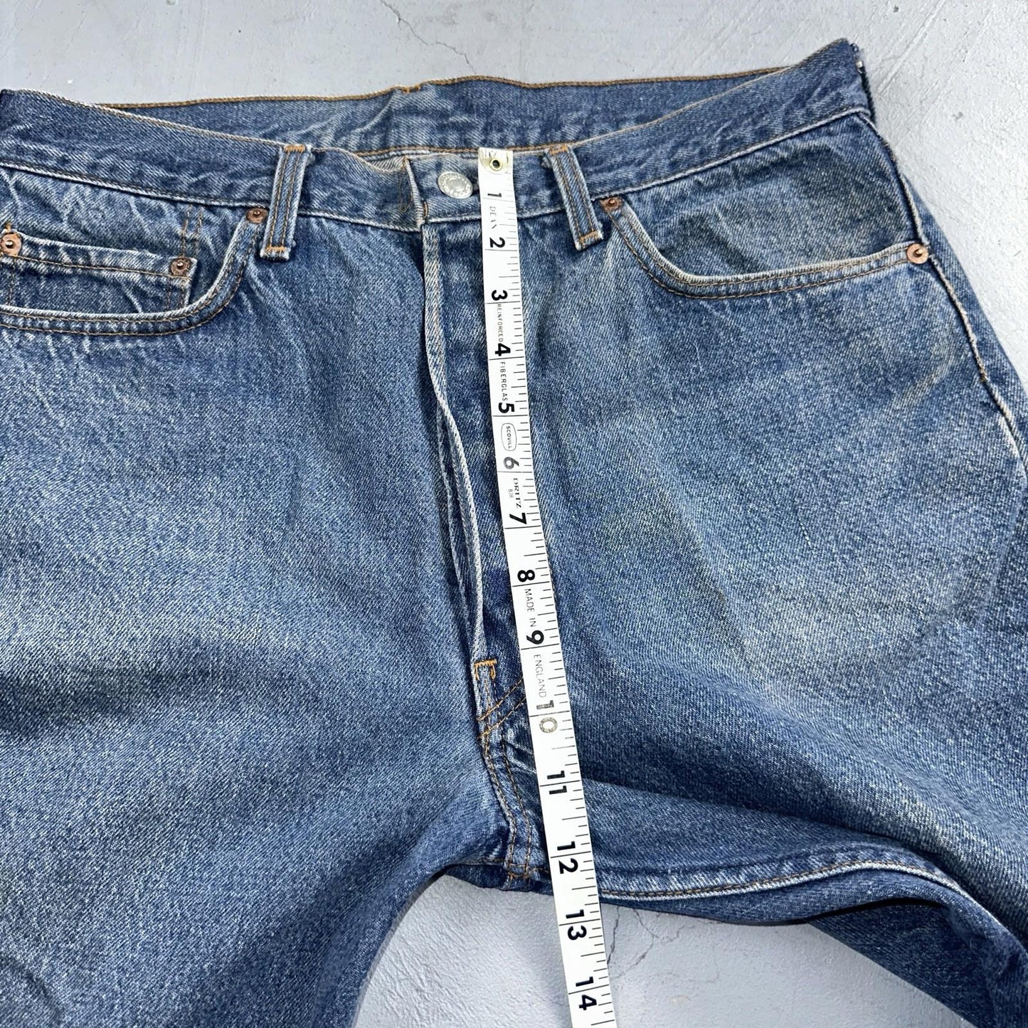 Levis 501 Vintage 80s USA XX Straight Leg Jeans Blue Light Wash 36x40 Act 32x29