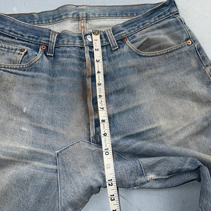 Levis 501 Vintage 80s Redline Selvedge USA XX Jeans Light Wash 36x34 Act 33x30