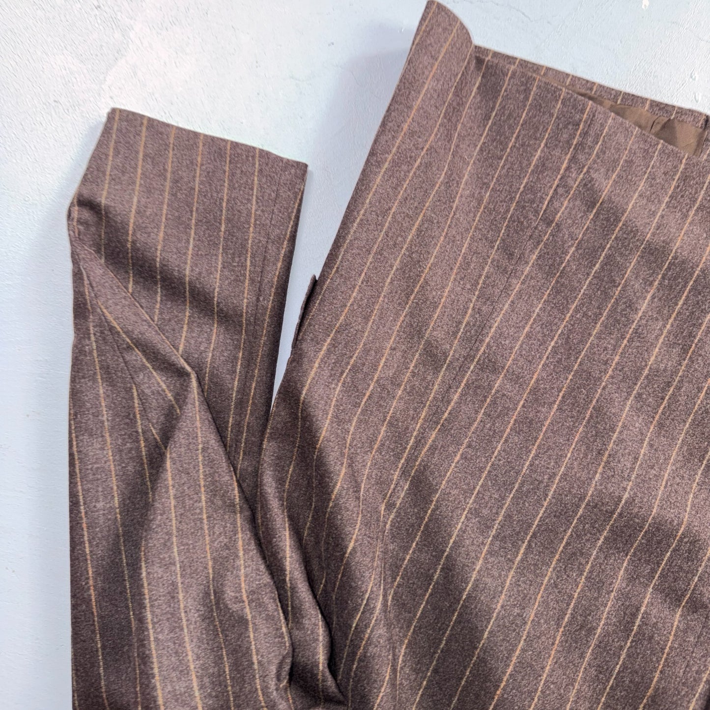 VTG Mens 2 PC Suit 56 Jacket Coat Pants Double Breasted Wool Italy 90s Luciano