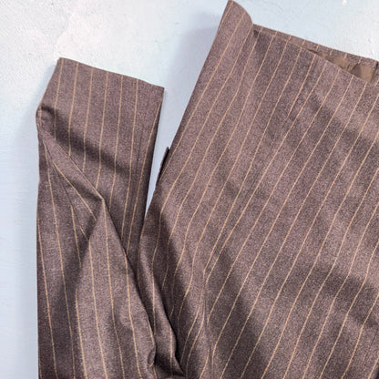 VTG Mens 2 PC Suit 56 Jacket Coat Pants Double Breasted Wool Italy 90s Luciano