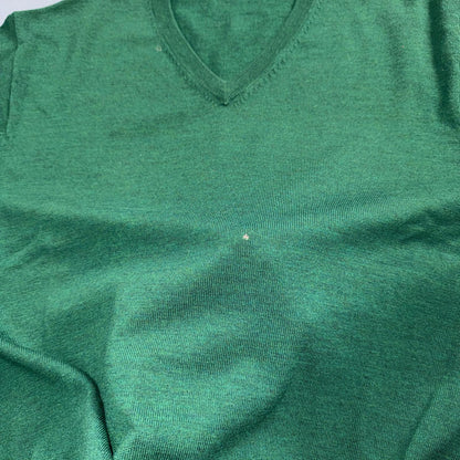 Peter Millar 100% Merino Wool V-Neck Sweater Mens Large Golf Club VTG Style