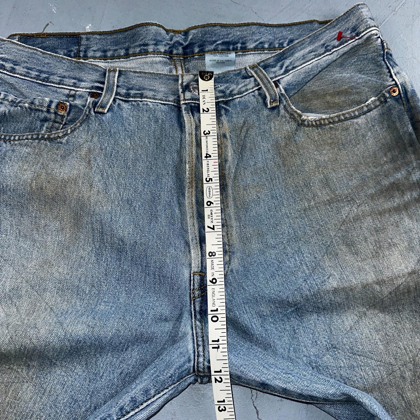 Levis 501 Vintage Y2K XX Straight Leg Jeans 90s Blue Light Wash 36x30 Act 35x29