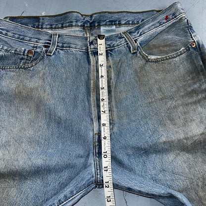Levis 501 Vintage Y2K XX Straight Leg Jeans 90s Blue Light Wash 36x30 Act 35x29
