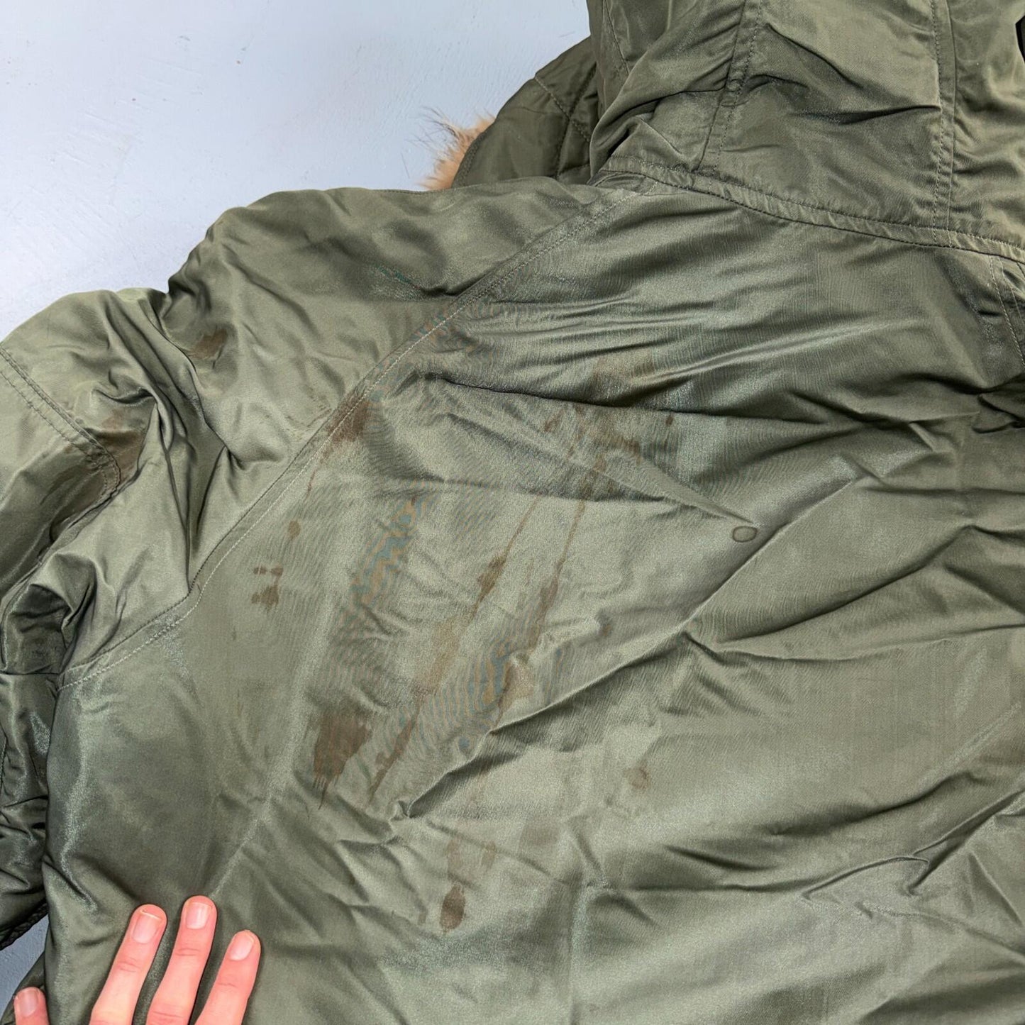VTG 1960s USAF N-3B Parka Jacket Real Fur Air Force M 60s Air N3B Rare Coat