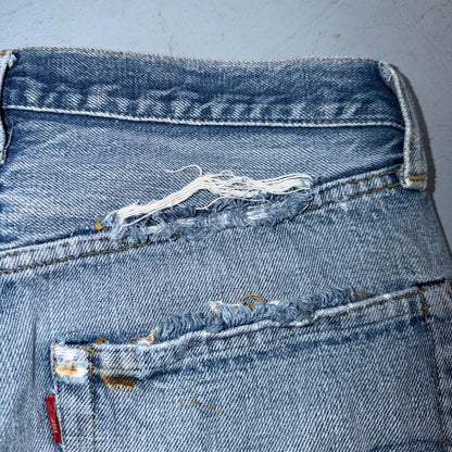 Levis 501 Vintage 80s Redline Selvedge USA XX Jeans Light Wash 33x34 Act 30x30