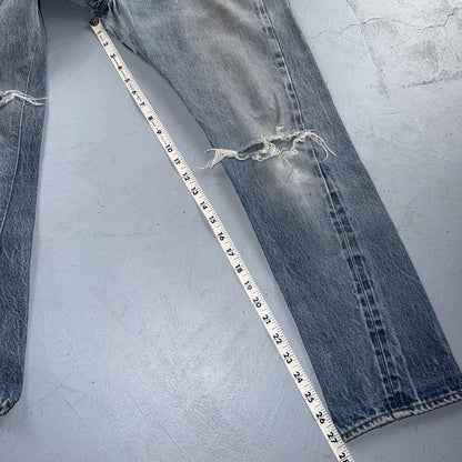 Levis 501 Vintage 80s Redline Selvedge USA XX Jeans Light Wash 31x27 Skinny
