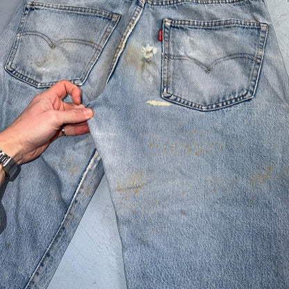 Levis 501 Vintage 80s Redline Selvedge USA XX Jeans Light Wash 34x36 Act 32x32