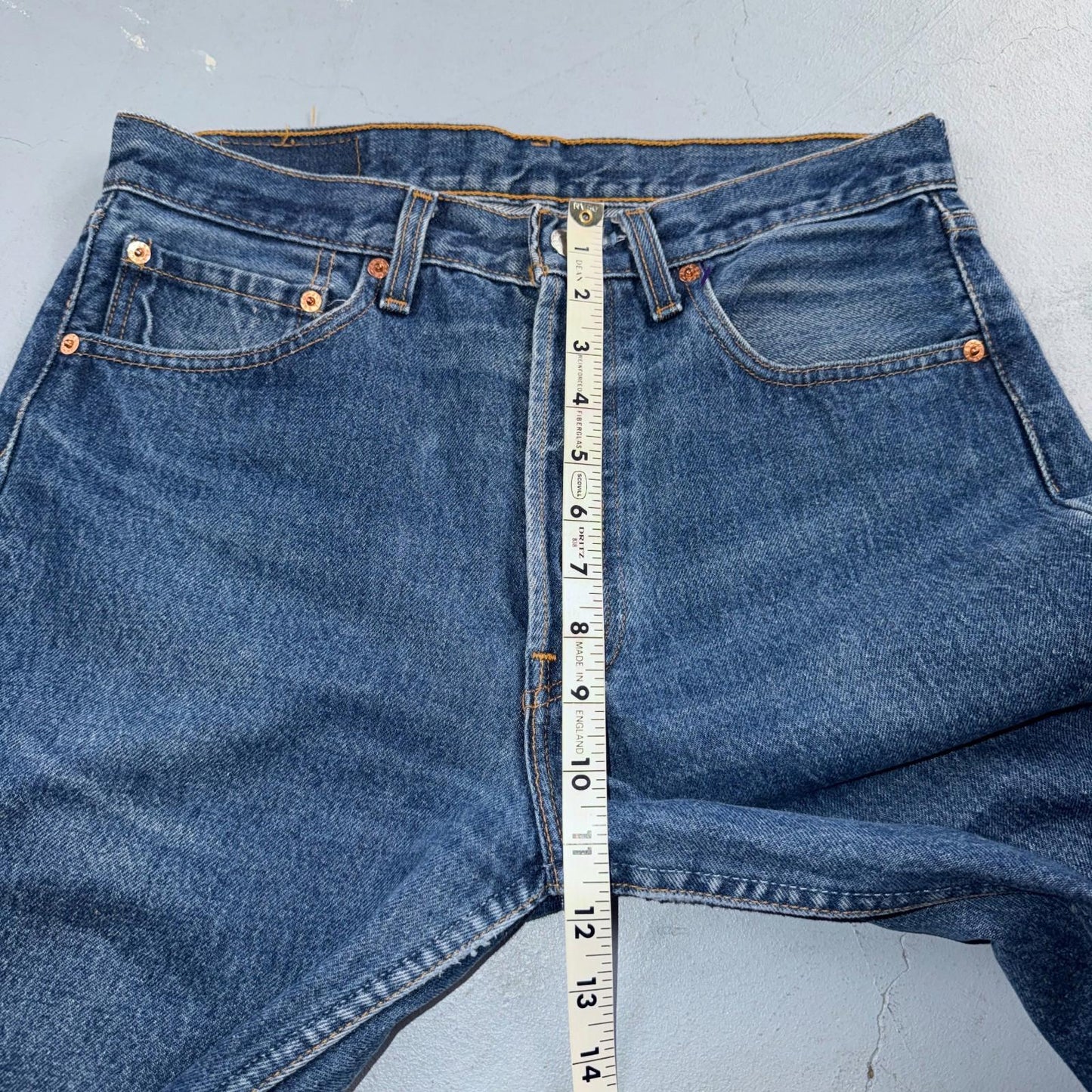 Levis 501 Vintage 90s USA XX Straight Leg Jeans Blue Med Wash 32x36 Act 31x33