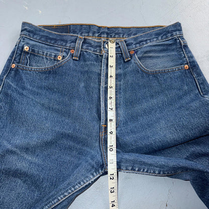 Levis 501 Vintage 90s USA XX Straight Leg Jeans Blue Med Wash 32x36 Act 31x33